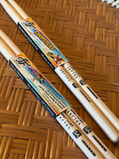 🥁 CHOPSTICKS – First Edition Drumsticks (5A Hickory)  by Tino – Feel the Groove
